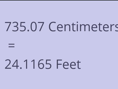 735.07 CM TO FEET