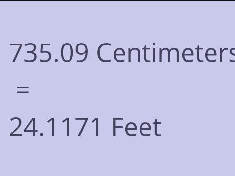 735.09 CM TO FEET