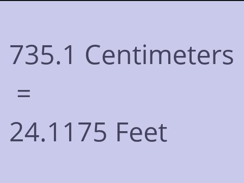 735.1 CM TO FEET