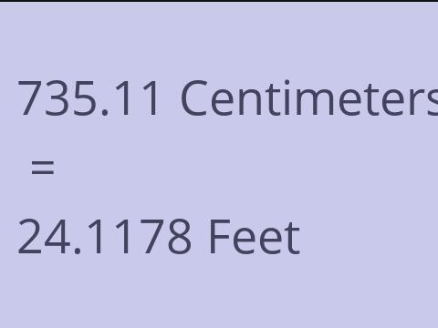 735.11 CM TO FEET