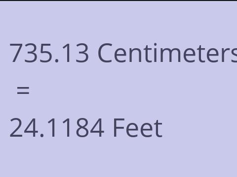 735.13 CM TO FEET