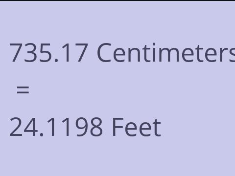 735.17 CM TO FEET