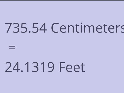 735.54 CM TO FEET