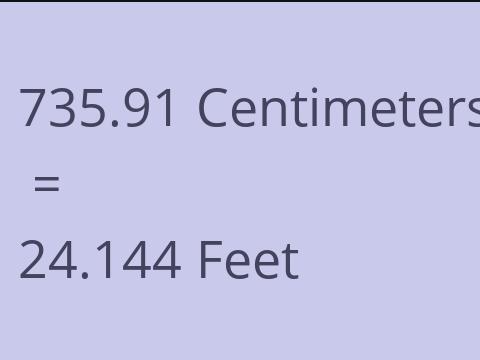 735.91 CM TO FEET