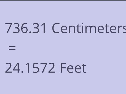 736.31 CM TO FEET