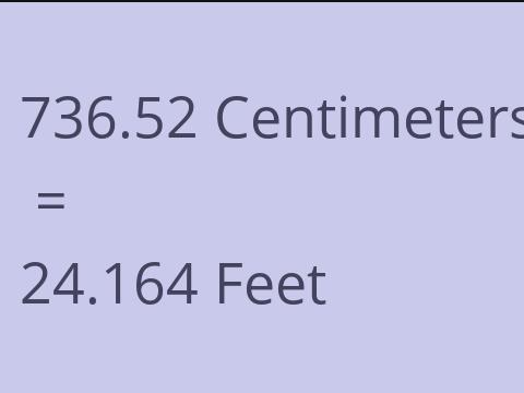 736.52 CM TO FEET