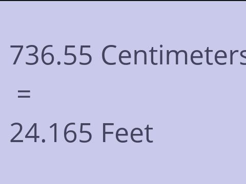 736.55 CM TO FEET