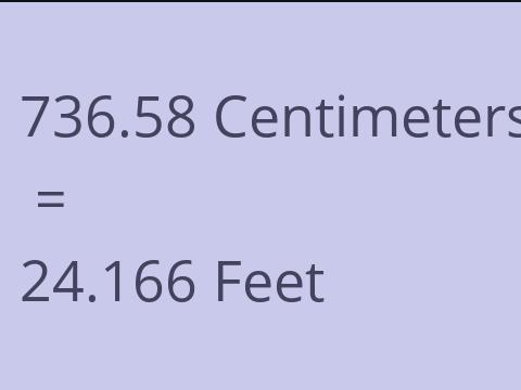 736.58 CM TO FEET