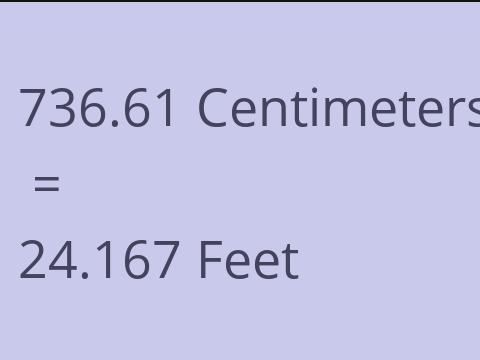 736.61 CM TO FEET