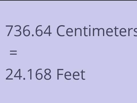 736.64 CM TO FEET