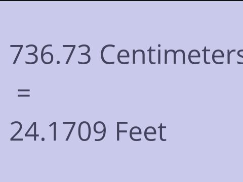 736.73 CM TO FEET