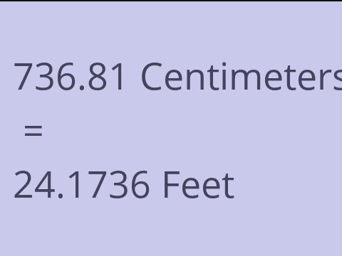 736.81 CM TO FEET