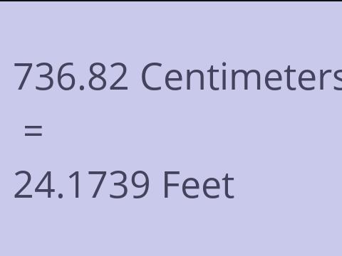 736.82 CM TO FEET