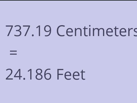 737.19 CM TO FEET