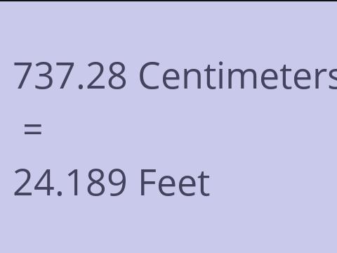 737.28 CM TO FEET