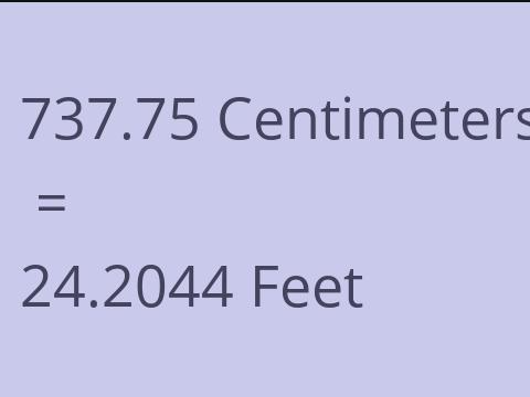 737.75 CM TO FEET