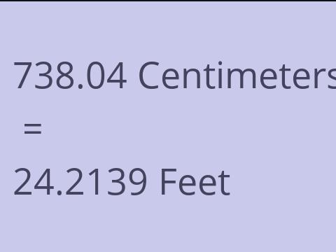 738.04 CM TO FEET