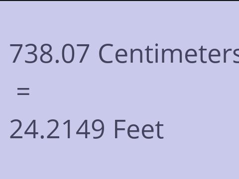 738.07 CM TO FEET