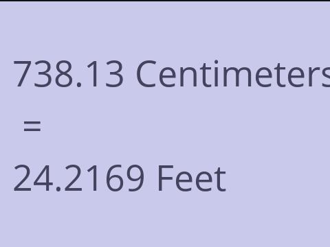 738.13 CM TO FEET