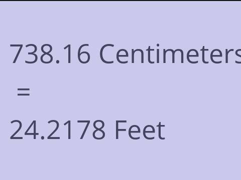 738.16 CM TO FEET