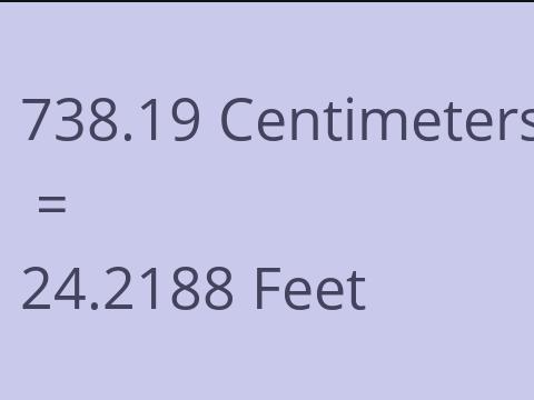 738.19 CM TO FEET