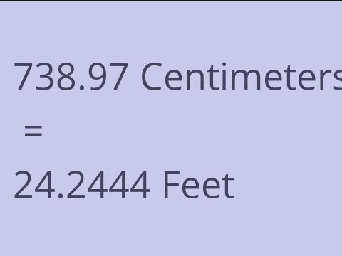 738.97 CM TO FEET