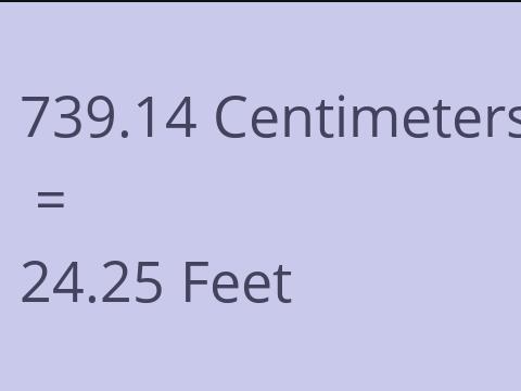 739.14 CM TO FEET