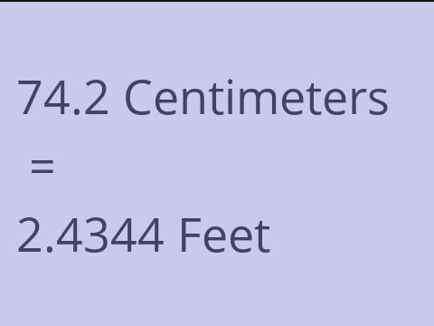 74.2 CM TO FEET