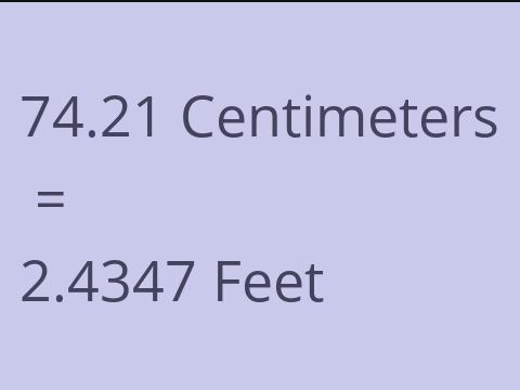 74.21 CM TO FEET