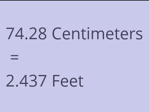 74.28 CM TO FEET