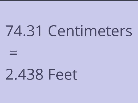 74.31 CM TO FEET