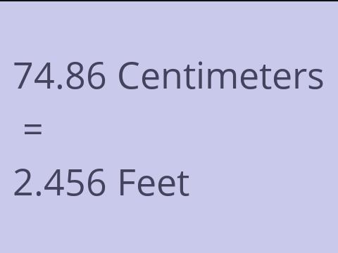 74.86 CM TO FEET