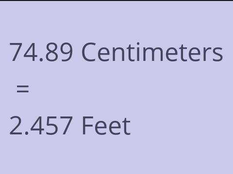 74.89 CM TO FEET