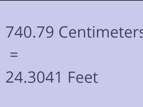 740.79 CM TO FEET