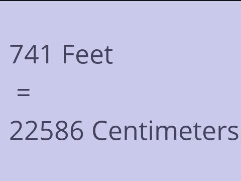 741 FEET TO CM