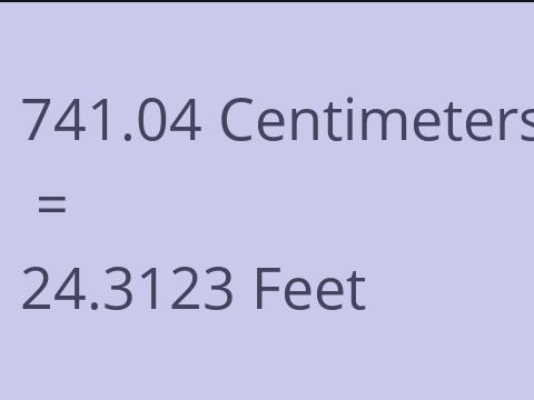 741.04 CM TO FEET