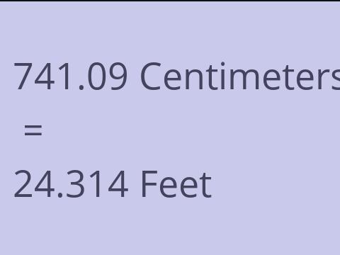 741.09 CM TO FEET