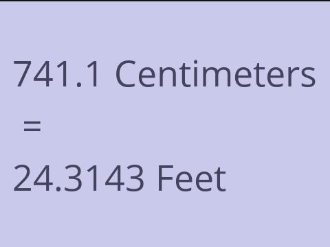 741.1 CM TO FEET