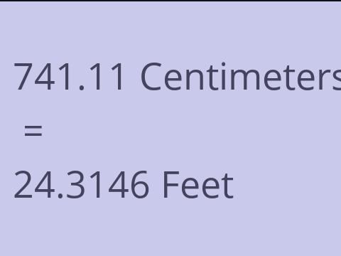 741.11 CM TO FEET