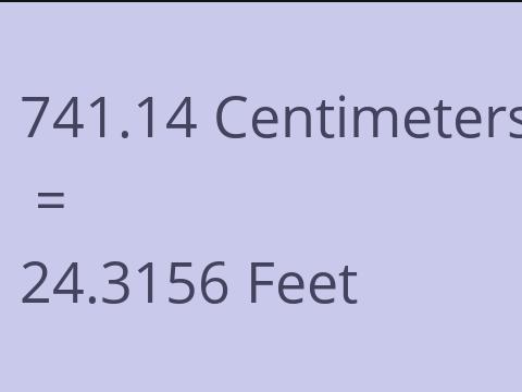 741.14 CM TO FEET