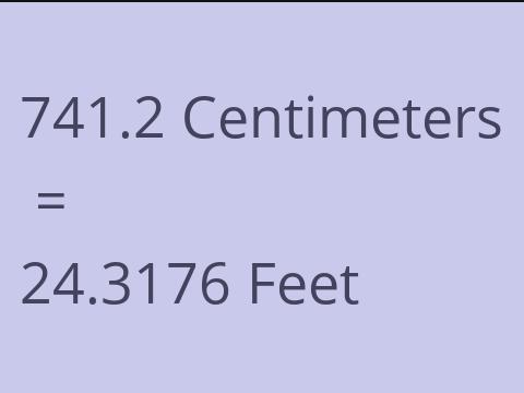 741.2 CM TO FEET