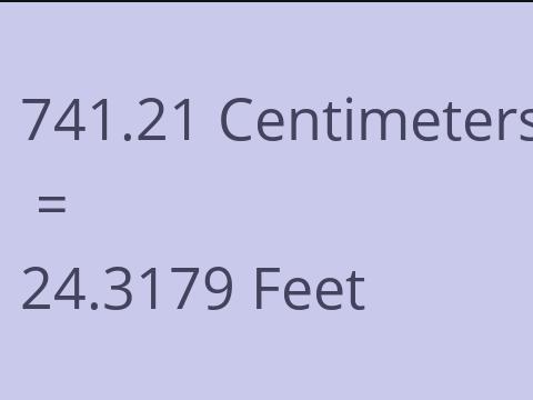 741.21 CM TO FEET