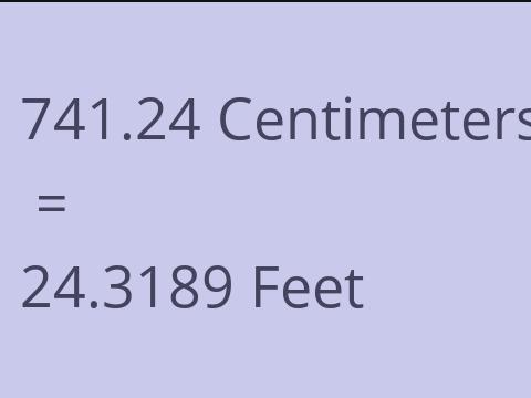 741.24 CM TO FEET