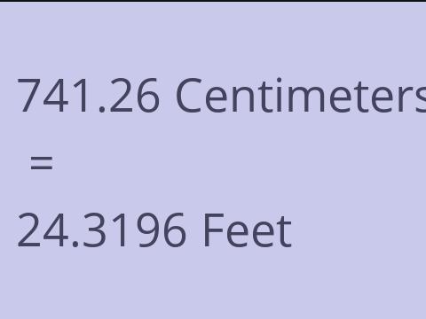 741.26 CM TO FEET