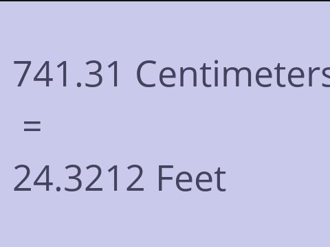 741.31 CM TO FEET