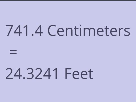 741.4 CM TO FEET