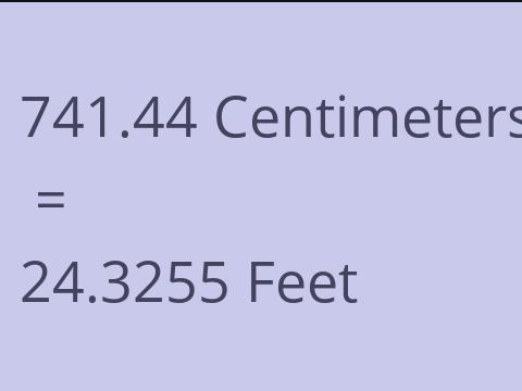 741.44 CM TO FEET