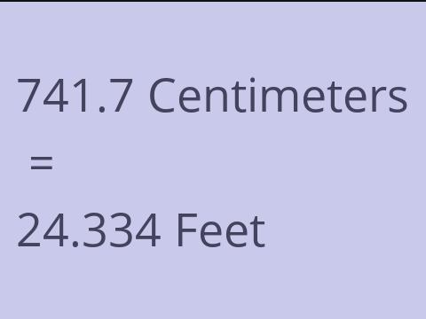 741.7 CM TO FEET