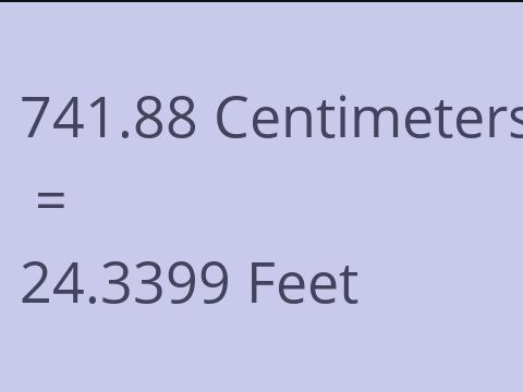 741.88 CM TO FEET