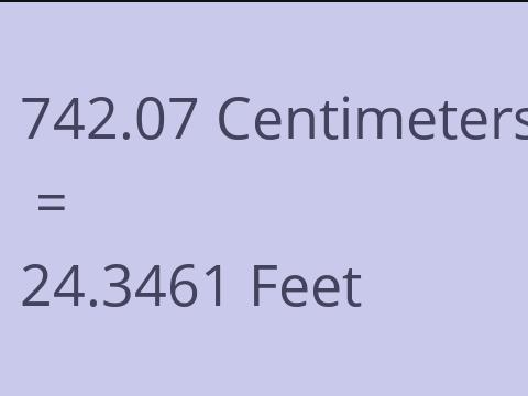 742.07 CM TO FEET